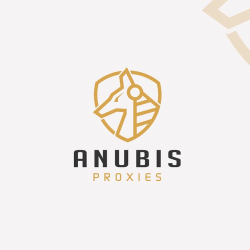 Shell design with the title 'A powerful logo for "ANUBIS PROXIES"'