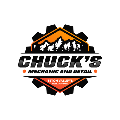 Car service logo with the title 'Chuck's Mechanic and Details'