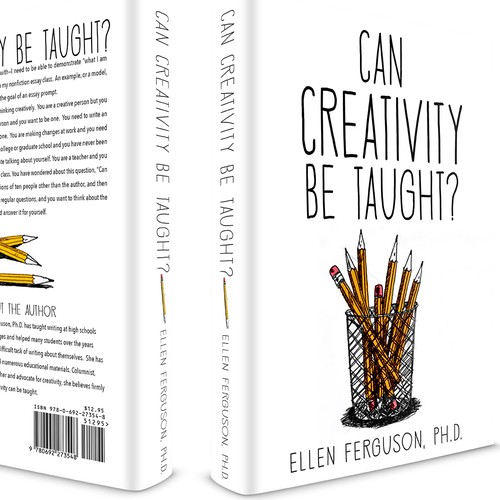 Graphic book cover with the title ' Book Cover for Can Creativity Be Taught?'