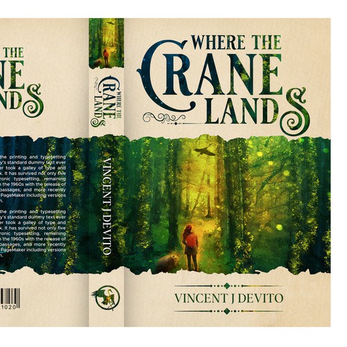 Digital art book cover with the title 'magical book with talking animals'