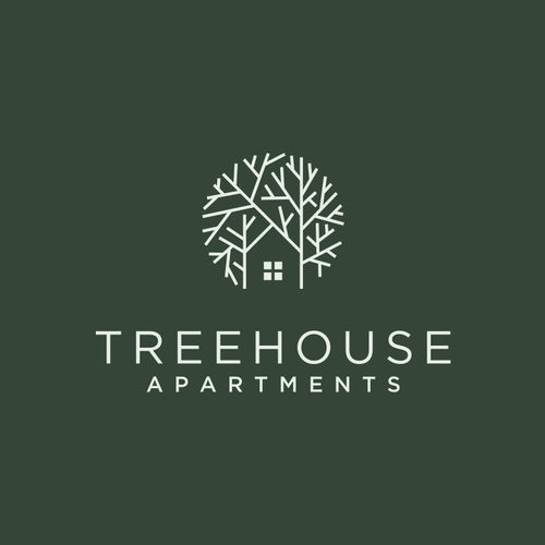 CorelDRAW design with the title 'Logo design for apartment called Treehouse.'