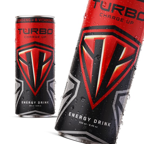 Energy drink label with the title 'Energy drink Label Design'