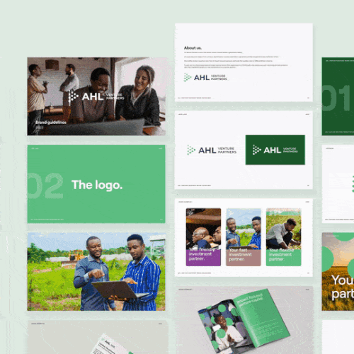 Finance design with the title 'AHL Venture Partners Branding'