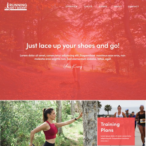 Blogger design with the title 'Running Isn't Skerry'