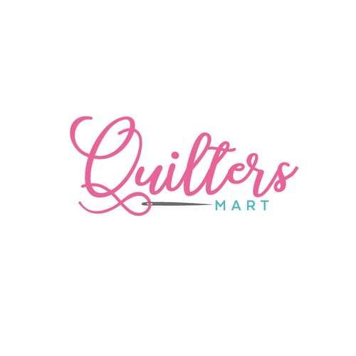 Sewing machine logo with the title 'Qilters Mart'