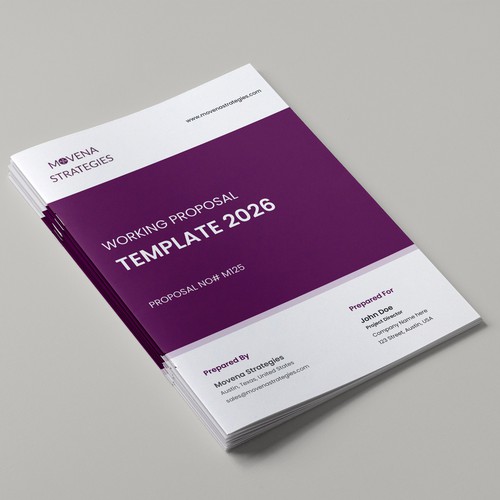 Company profile design with the title 'Word Document'