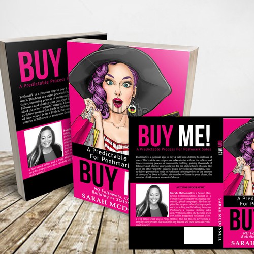 Graphic book cover with the title 'Buy me cover'