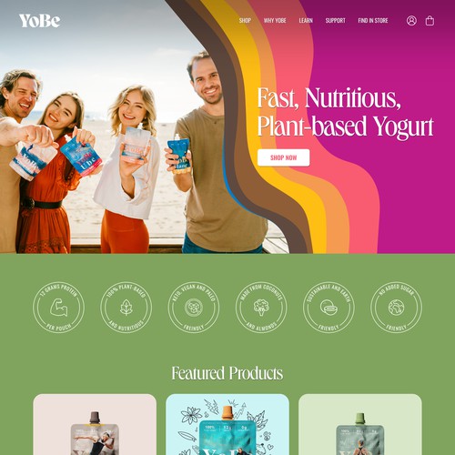 Supplement website with the title 'YoBe'