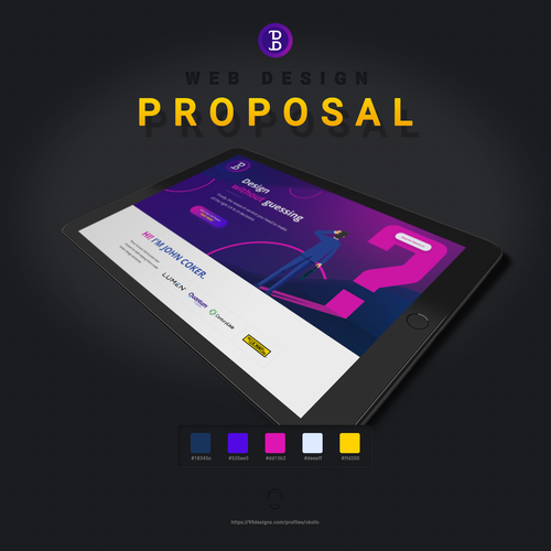 Contemporary website with the title 'Web Design for DesignDork.com'