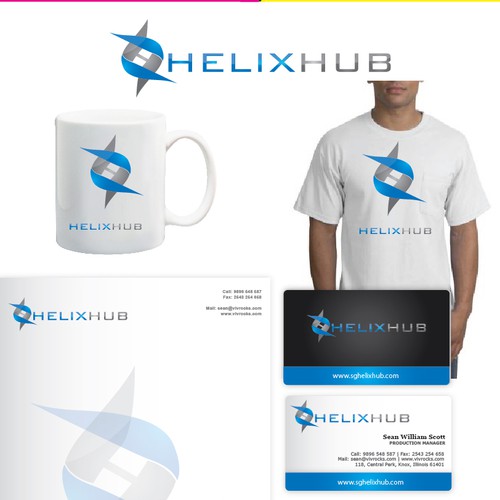 Biotech logo with the title 'Create the next logo for HelixHub'