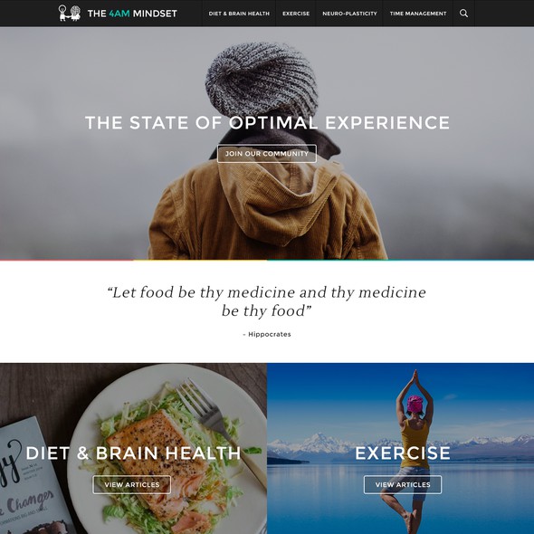 Full-screen website with the title 'Brand that inspires people to find their purpose in life'