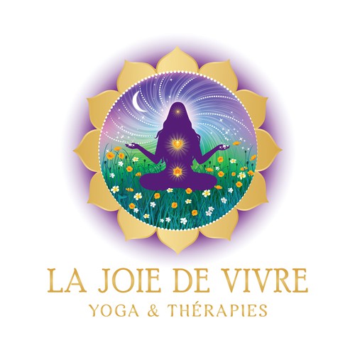 Yoga studio design with the title 'logo designed for a yoga therapist'