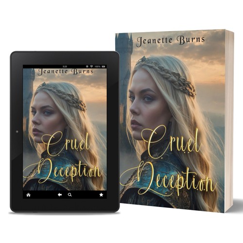 Romantic book cover with the title 'Cruel deception '