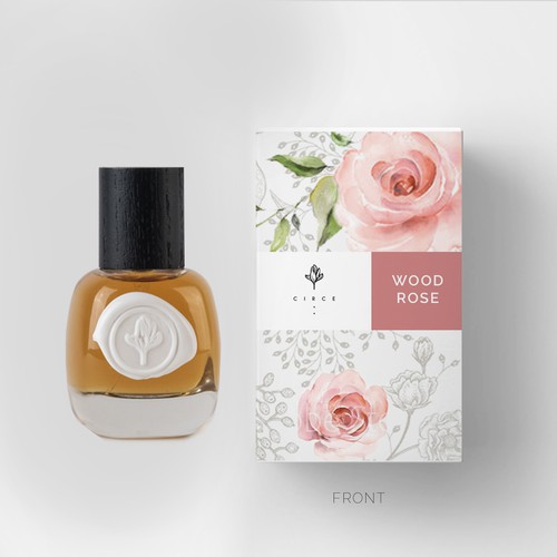 Perfume packaging with the title 'Luxury New Zealand Natural Perfumery Packaging'
