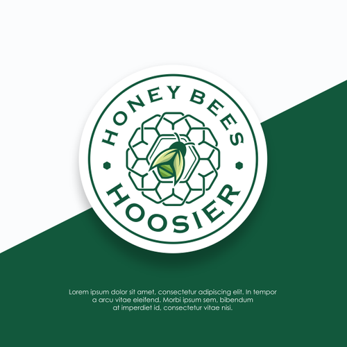 Beekeeping logo with the title 'Logo concept for Honey Bees'