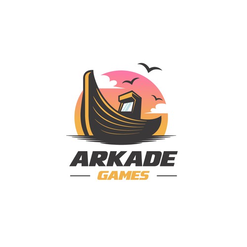 Pinball logo with the title 'Arkade games'