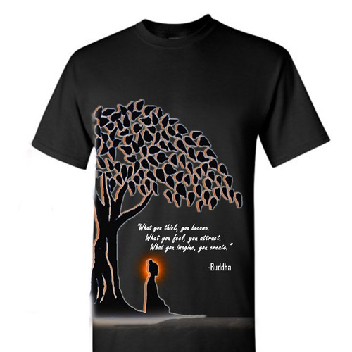 Buddha design with the title 'Buddhist Tshirt Concept'
