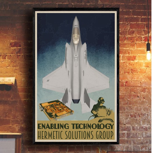 Art Deco design with the title 'Poster design'