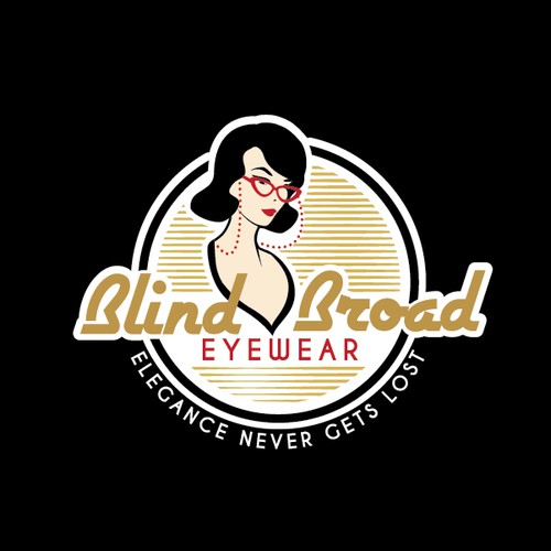 Eyewear design with the title 'Vintage logo for eyewear jewelry'