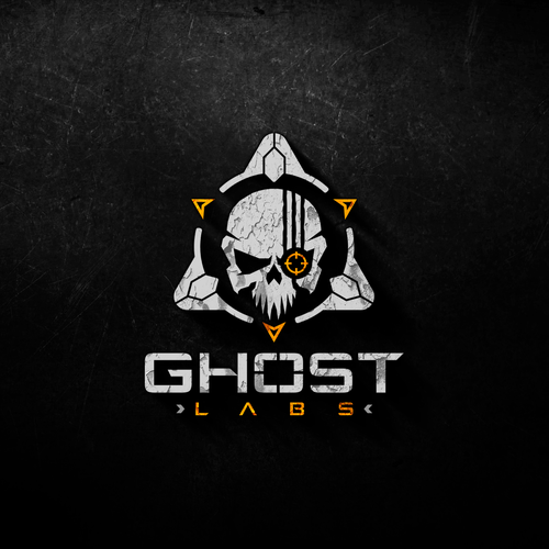Skull logo with the title 'Logo design for Ghost Labs'