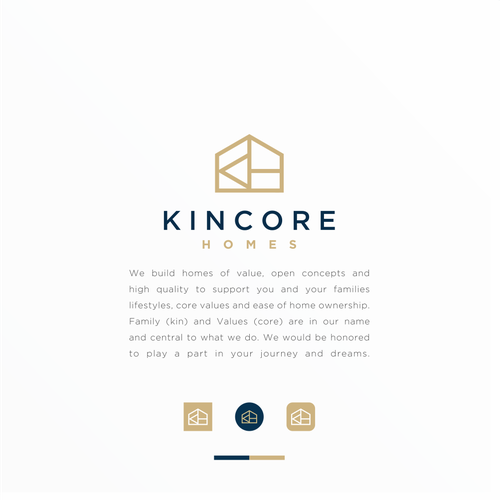 Building brand with the title 'Kincore Homes'