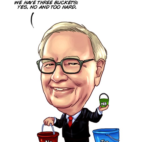 Brush pen design with the title 'caricature'