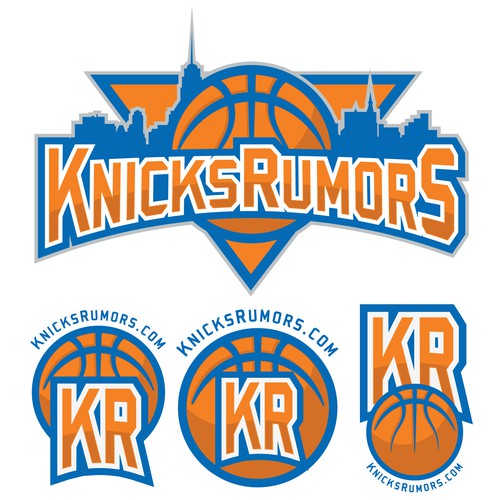 Gotham City logo with the title 'Branding for New York Knicks Blog.'