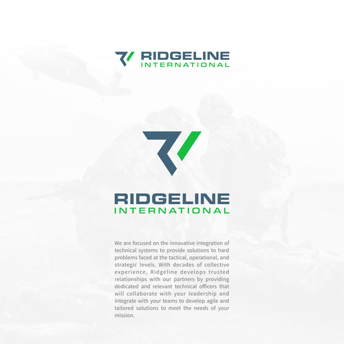 Military logo with the title 'Simple Logo for Ridgeline.'