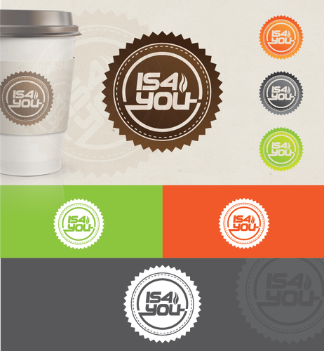 Drink design with the title 'Drink cups emblem design'