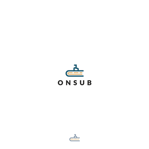 Submarine logo with the title 'Logo Concept for "ONSUB"'