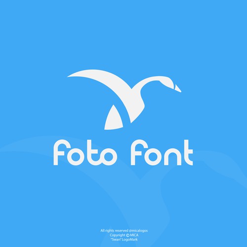 Swan logo with the title 'Logo Concept Negative Space use'