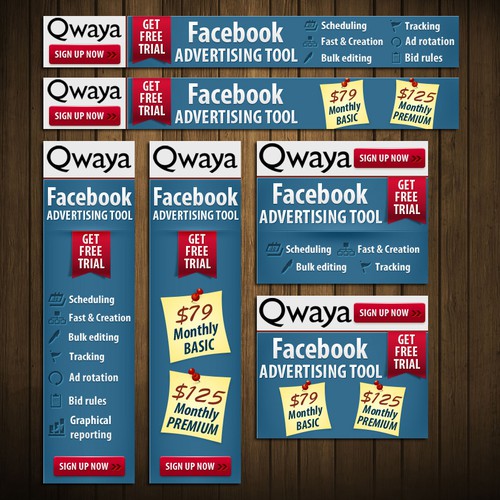 Call to action design with the title 'Banner ads for Qwaya '
