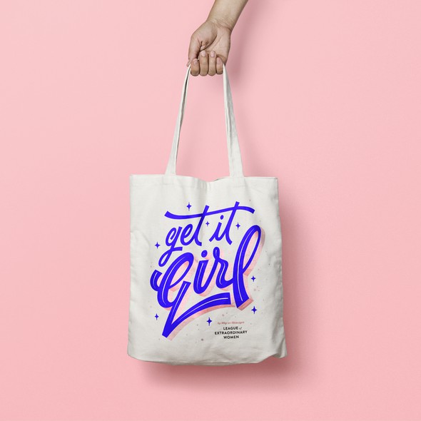 Hand-lettering artwork with the title 'Get it Girl'