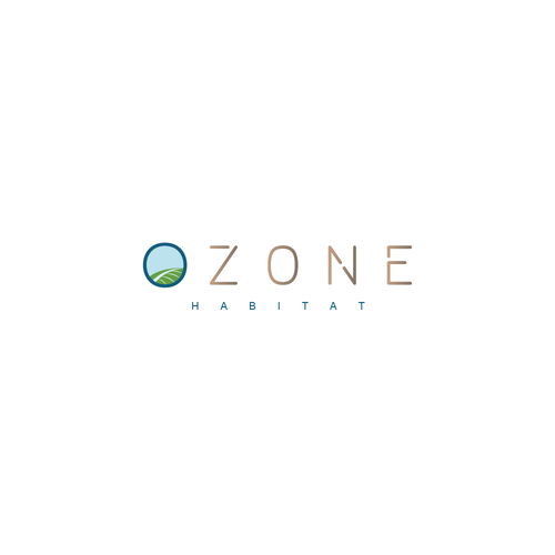 Ecological brand with the title 'Logo Design for Ozone Habitat'