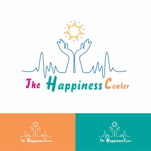 Happiness logo with the title 'Logo Design'