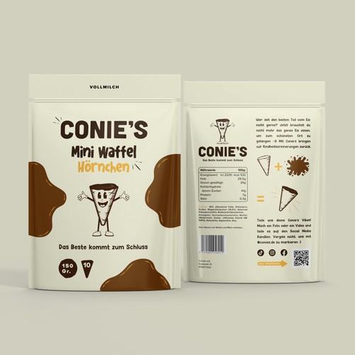 Chocolate design with the title 'Conies'
