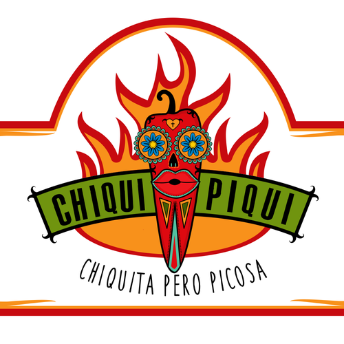 Dia de los Muertos logo with the title 'CHIQUI PIQUI'