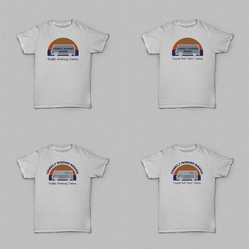 Hipster t-shirt with the title 'Gnarly Nomad Brand'