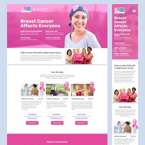 Cancer design with the title 'Clean Simple Landing Page'