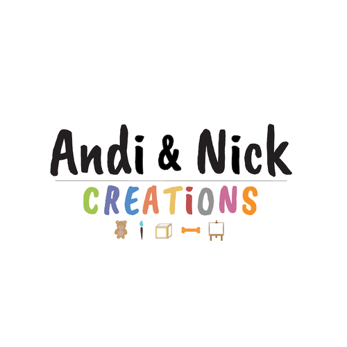 Art logo with the title 'Andi & Nick Creations Logo '