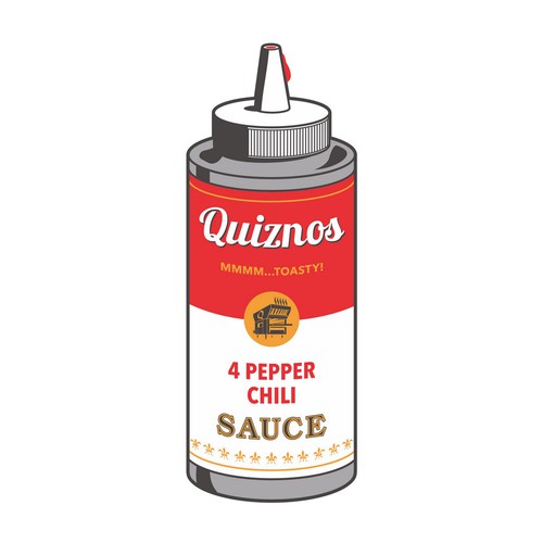 Pop Art illustration with the title 'Pop Art Bottle Sauce'