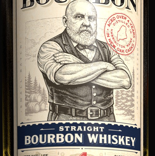 Design with the title 'Big Boy Bourbon'