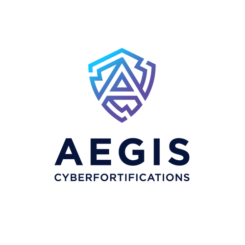 A design with the title 'cybersecurity  Logo'