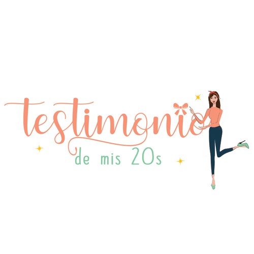 Pastel logo with the title ' logo for a blog for girls in their twenties'