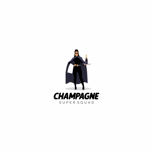 Superman logo with the title 'Logo for Champagne  promotions'