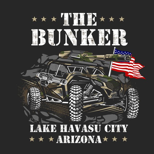 Military t-shirt with the title 'Bunker Bar Side By Side'