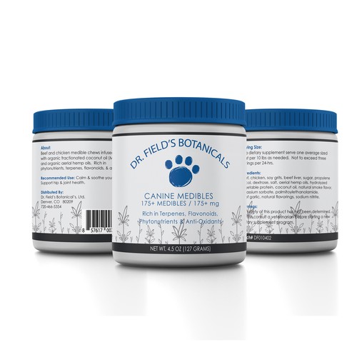 Professional label with the title 'Product Label Design'