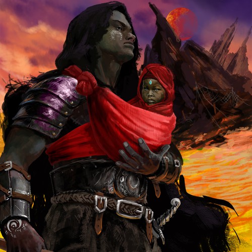 Book cover artwork with the title 'Book cover design'