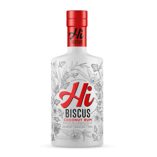 Label with the title 'Hibiscus Spirits branding design'