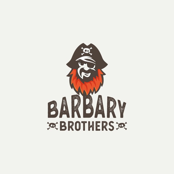 Barbershop logo with the title 'Pirate Barber Logo'